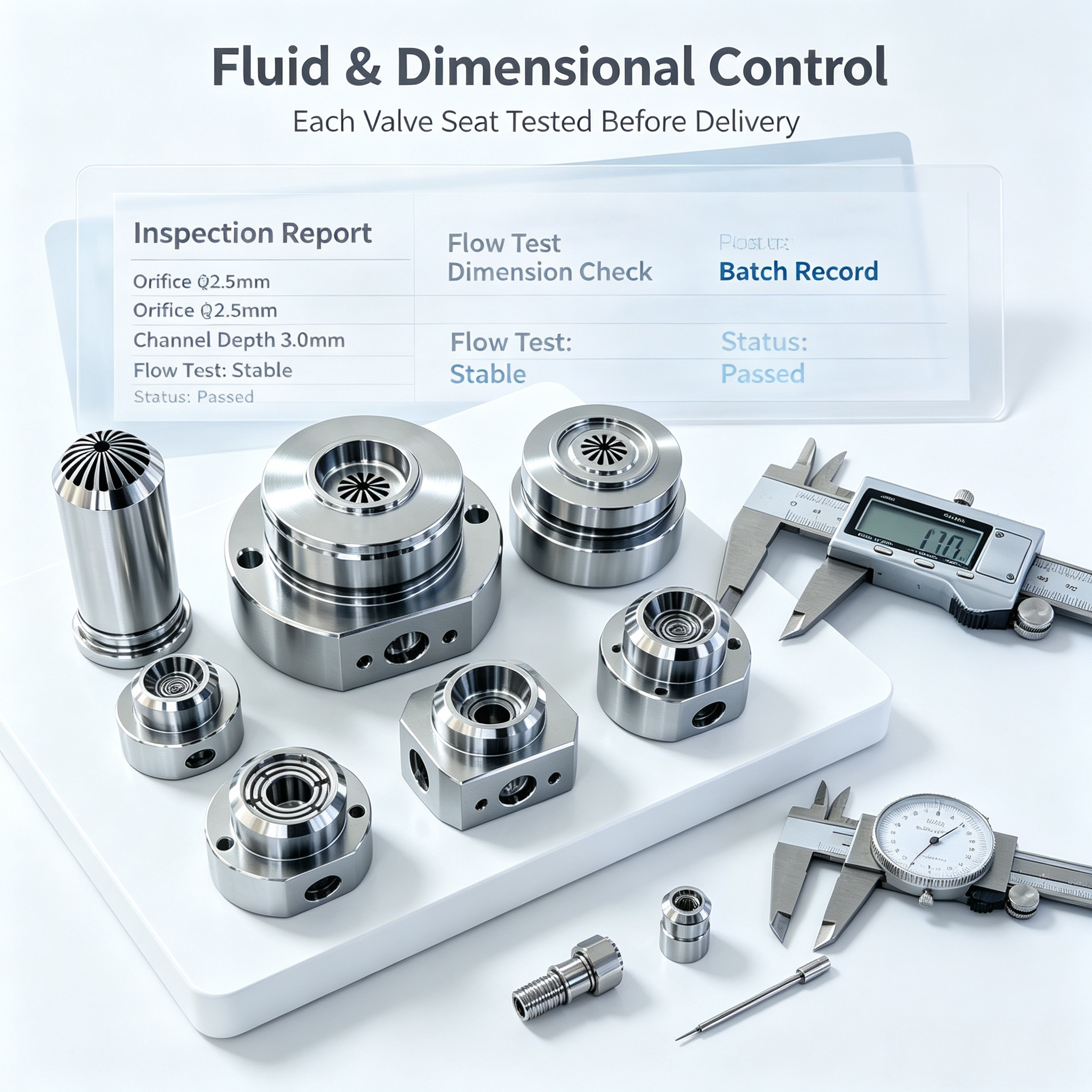 Precision Fluid Diverter Valve Seat